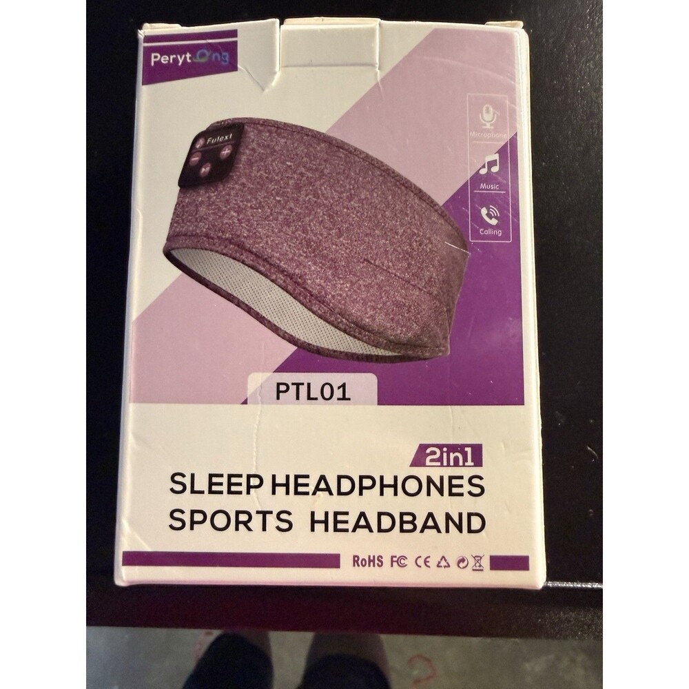 NEW Perytong Sleep Headphones Wireless Bluetooth Headband 3 In 1 Pt28 Free Ship